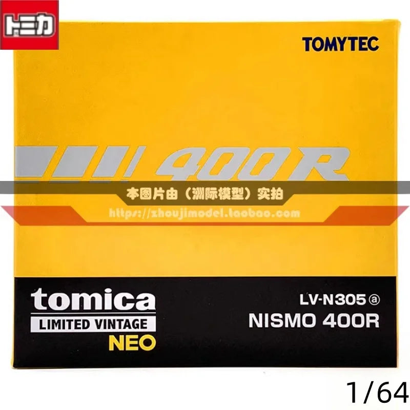 TOMICA TLV-Modèle de jeu de marée de voiture l'inventaire en alliage statique, jaune, cadeau de vacances pour garçon, décoration de chambre, N305a NISMO 400R, 1:64