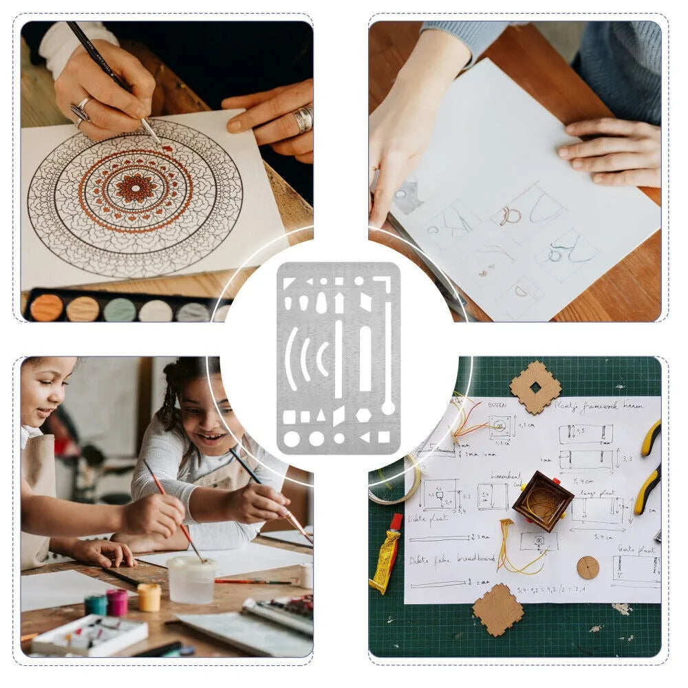 Pochoirs en acier inoxydable,  27 trous, 3 pièces