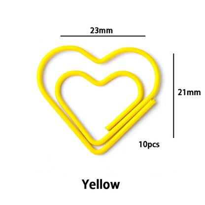 Trombones ajourés colorés, marque-page, cadeaux pour étudiants, fournitures scolaires et de bureau, 10 pièces