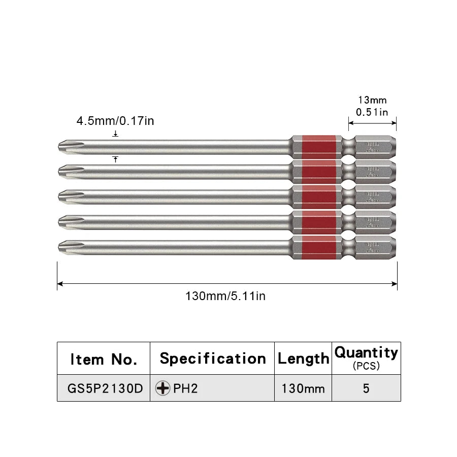 VESSEL-Jeu d'embouts de tournevis pour Phillips et vis à fente, embout magnétique à tête unique, accessoires pour outils à main, série NO.GS16