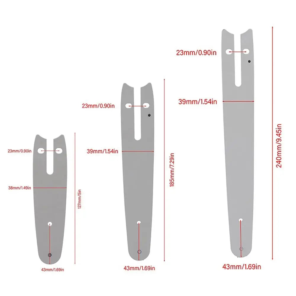 1 ensemble nouveau pour scie électrique chaîne guide plaque ensemble forestière taille jardin outil scie chaîne Kit 4/6/8 pouces acier tronçonneuse plaque