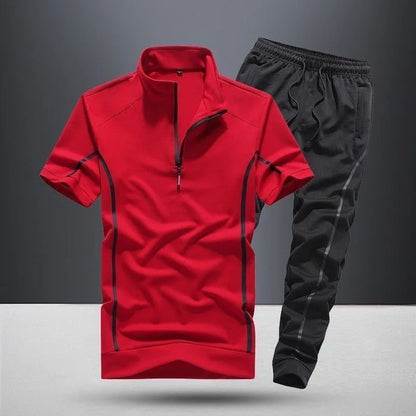 T-shirt de sport à manches courtes pour hommes, décontracté, confortable, respirant, ensemble deux pièces de haute qualité, tendance de la mode, été, nouveau, 2023