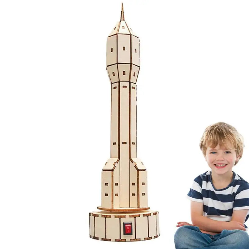 Kits de modèles scientifiques, modèle Satellite, modèle de fusée, jouet d'assemblage, ensemble de fabrication de modèles Satellite en bois pour fille et garçon