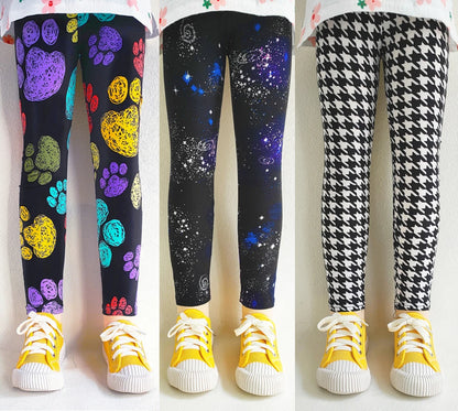 Leggings doux pour filles, pantalons pour enfants, imprimé de fleurs, slim, élastique, crayon