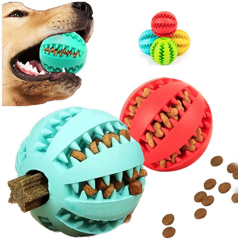 Boule de jouet pour chien, boules en caoutchouc interactives