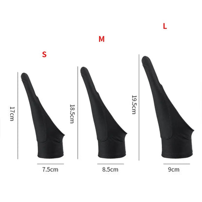 Stylet noir bleu gris rose Anti-salissure anti-rayures gant à deux doigts tablette dessin gant peinture gant écran gant