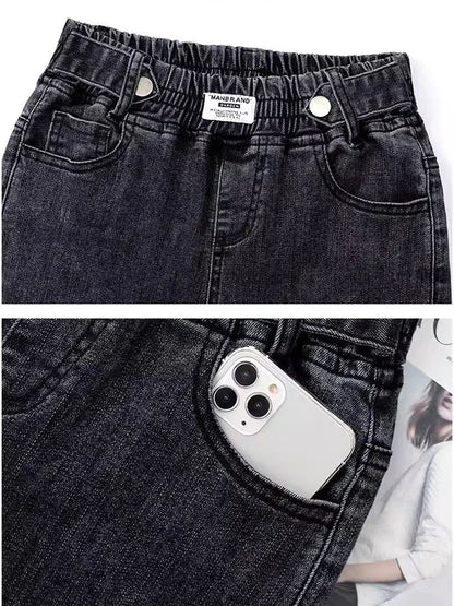 Pantalon crayon en denim skinny épais pour femme, jean décontracté, doublé de velours en peluche, taille haute, coréen, chaud, commandé, hiver, nouveau