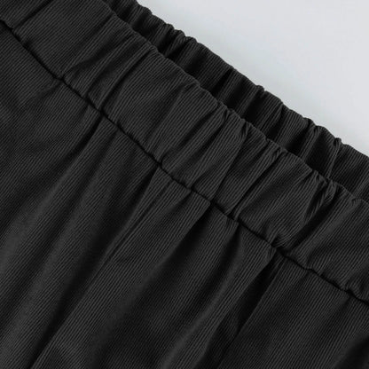 Pantalon en velours côtelé pour femme, décontracté, taille haute, jambe droite, couleur unie, pantalon Baggy confortable avec poches