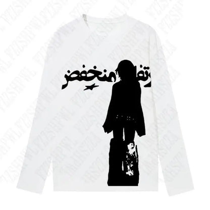 T-shirt à manches longues pour femmes, Harajuku, Hip Hop, Y2K, Vêtements décontractés, Esthétique, Chic, Aadt, Rock, Mode classique, Emo, Vintage, Coton, Y-Fashion