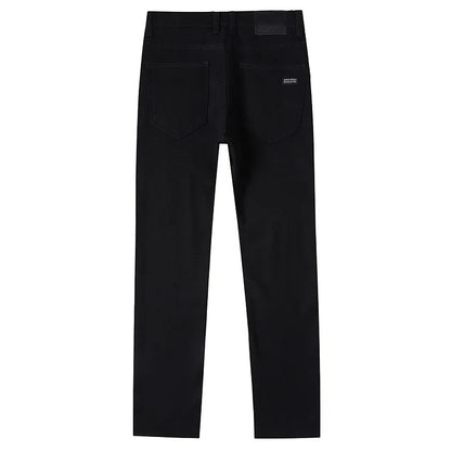 Jeans classiques gris noir pour hommes, jeans de travail, style décontracté, droits, à la mode, 2024