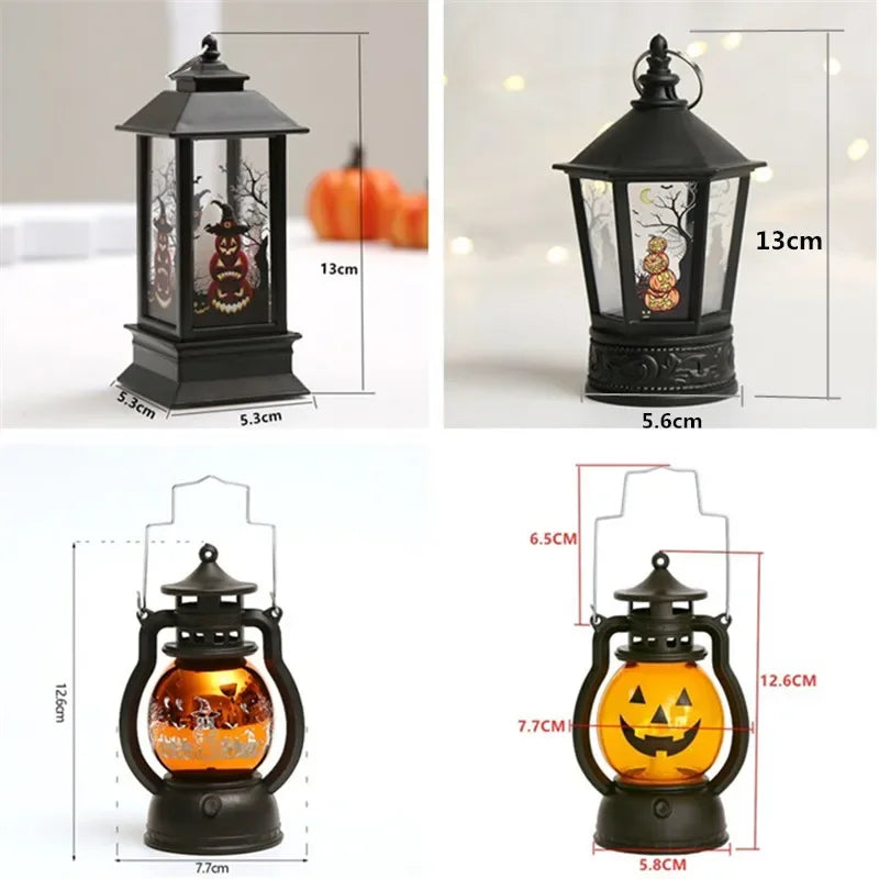 Lanterne LED en Forme de Citrouille et Fantôme, Luminaire Décoratif d'Nik, Accessoires d'Horreur, Idéal pour un Bar ou une ixd'Halloween