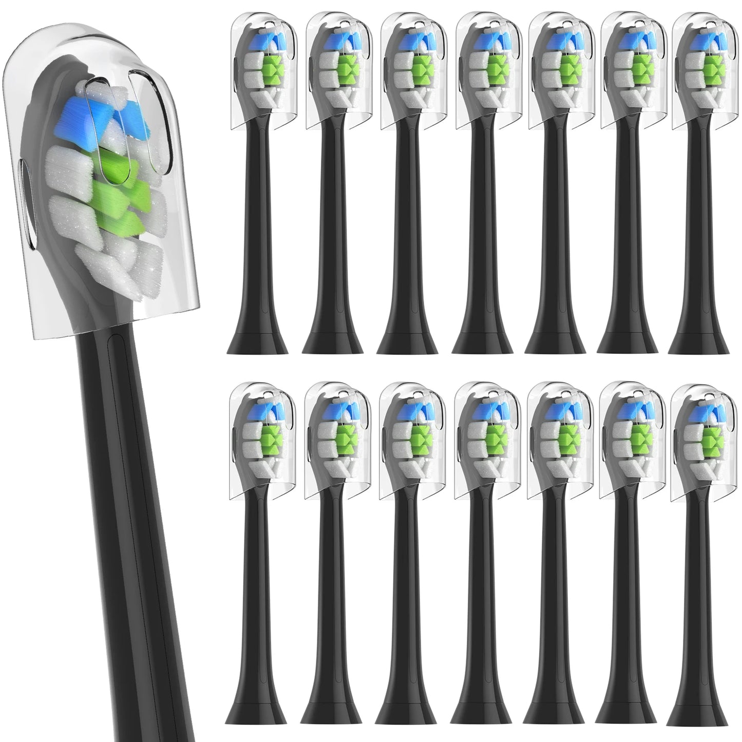 Têtes de brosse à dents de rechange pour têtes de rechange Phlips, tête de brosse à dents électrique Compatible avec Phllips, 4/8/16 pièces