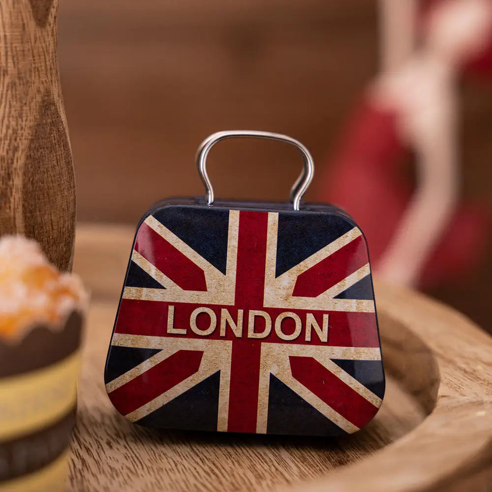 Boîte de rangement en métal pour décoration de Noël, forme de sac à main, 18 pots, étui à bijoux, cadeau pour enfants, boîtes de rangement, fête de Noël ouvertement, 2024