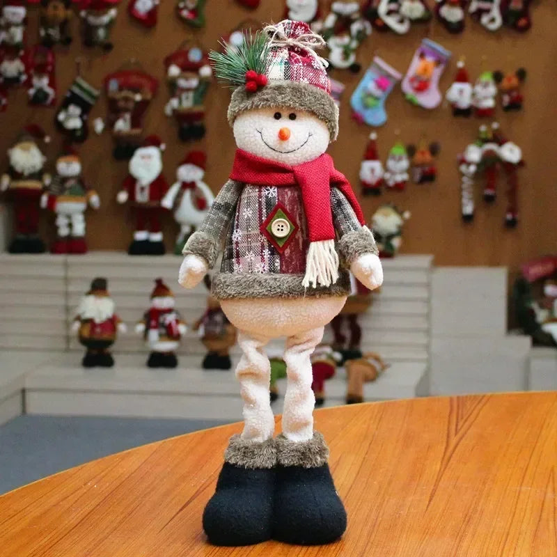 Décorations de Noël au beurre pour la maison, bonhomme de neige, père Noël, debout, jouets en peluche, décor de nouvel an, cadeau de Noël, Noel, 2025