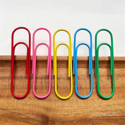 6 pièces Super grand trombone 10 cm 4 pouces couleurs assorties Jumbo grands clips de papeterie, grands Clips de documents de Journal géants