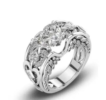 Bague multicolore en argent regardé 925 avec cœur d'amour, bijoux de mariage, cadeau pour mère, classique, authentique, 5 documents