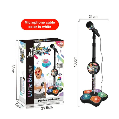 Microphone pour enfants avec support, chanson de karaoké, micro Vertical, Instrument de musique, jouets éducatifs d'entraînement cérébral, cadeau d'anniversaire pour fille et garçon
