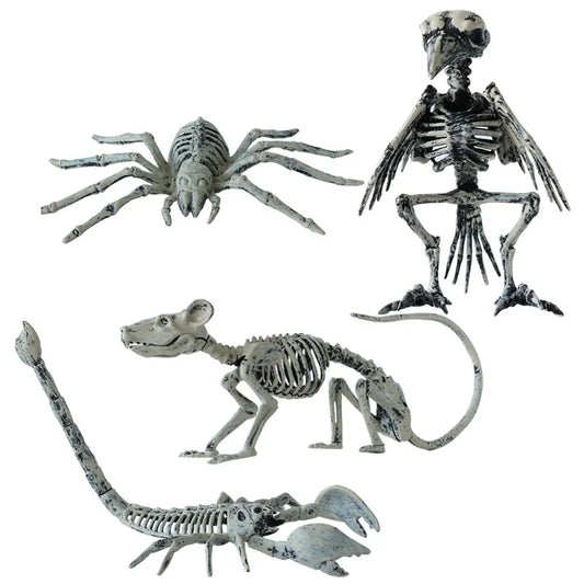 Squelette d'animal d'halloween, décoration de souris d'horreur, Simulation d'os réalistes, accessoires effrayants pour fête d'halloween
