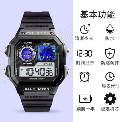 Kawaii Sprunki dessin animé enfants montre Sport montres bracelet en Silicone LED étanche montre numérique pour enfants montre-bracelet électronique