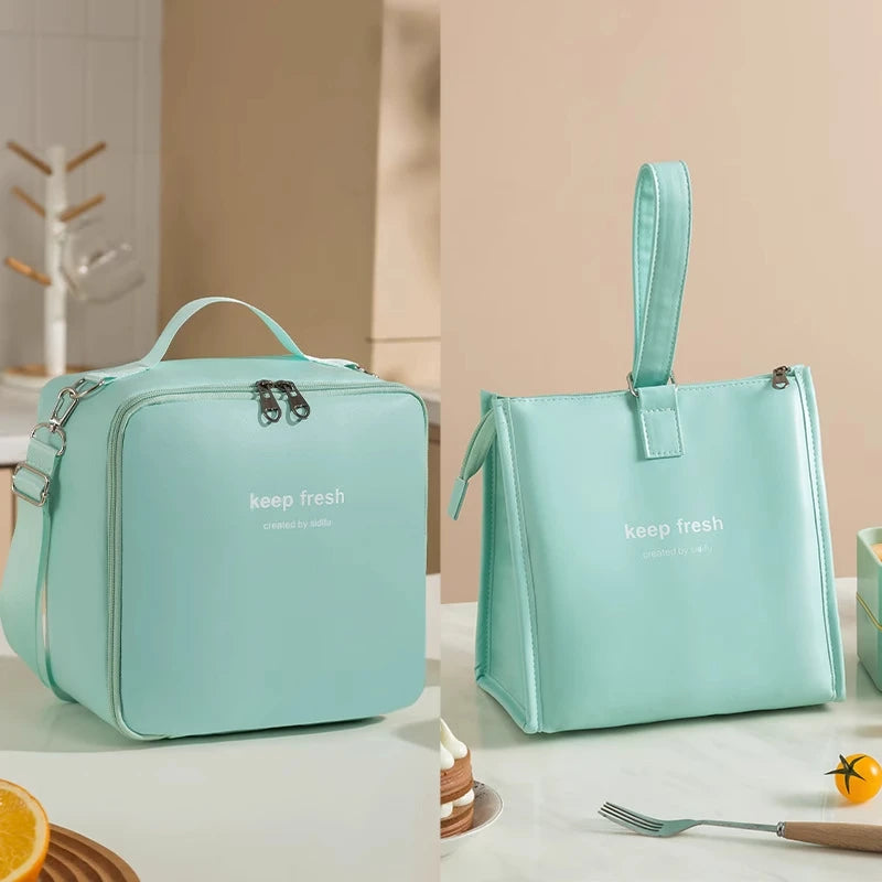 Sacs à déjeuner imperméables à bandoulière en cuir