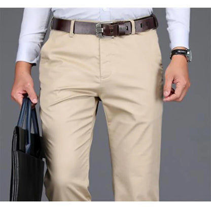 Jean Slim et Décontracté pour Homme, Pantalon Droit de Couleur Unie, Blanc Cassé, à la Mode, Grande Taille, FJ27-38, Été