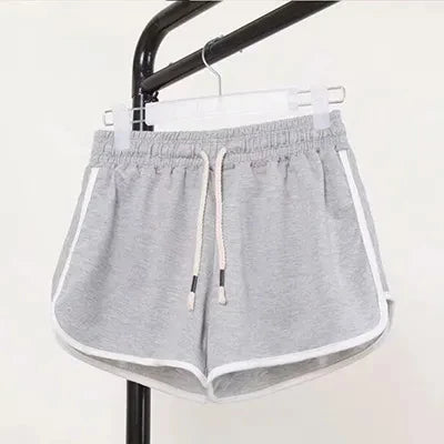Mode été Shorts décontracté és femme Stretch taille haute Shorts femme noir blanc ample plage Sexy court S-XXL