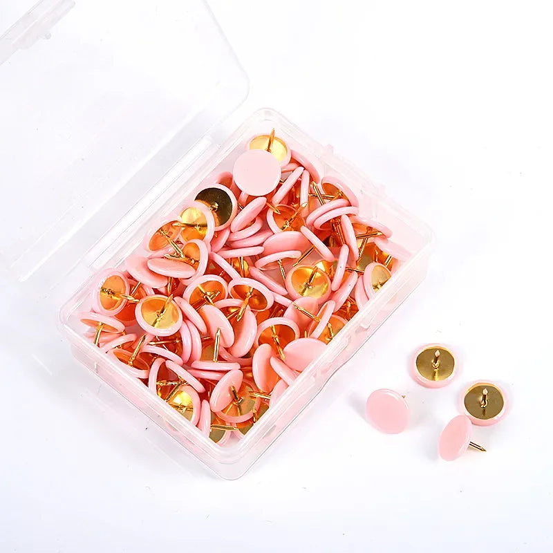 100 pièces bureau à domicile épingles à dessin colorées punaise punaise planche de liège punaise Photo mur carte marqueurs