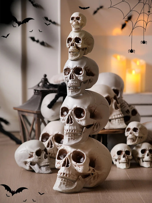 Ornements de crâne d'horreur de nuit d'halloween, ornements de table, Bar, boutique, Arrangement de scène, habillage, accessoires effrayants