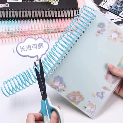 Anneau de reliure en plastique Transparent à feuilles mobiles,