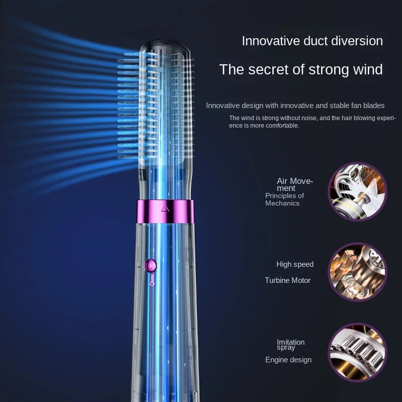 Sèche-cheveux professionnel à ions négatifs, usage domestique, peigne à air chaud, lissage et bouclage des cheveux, fer à friser, 5 en 1