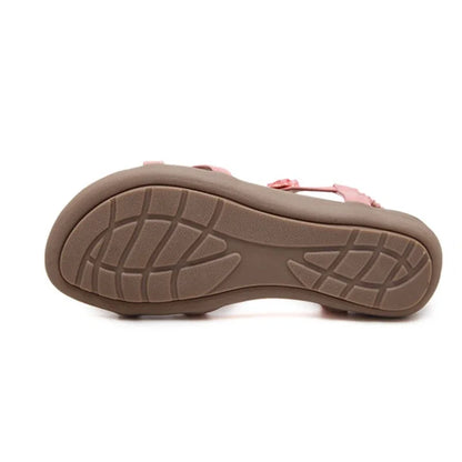 TIMETANG-Sandales confortables à talons plats pour femmes, chaussures d'été de grande taille, style bohème, fleurs, biscuits, chaussures de plage pour dames