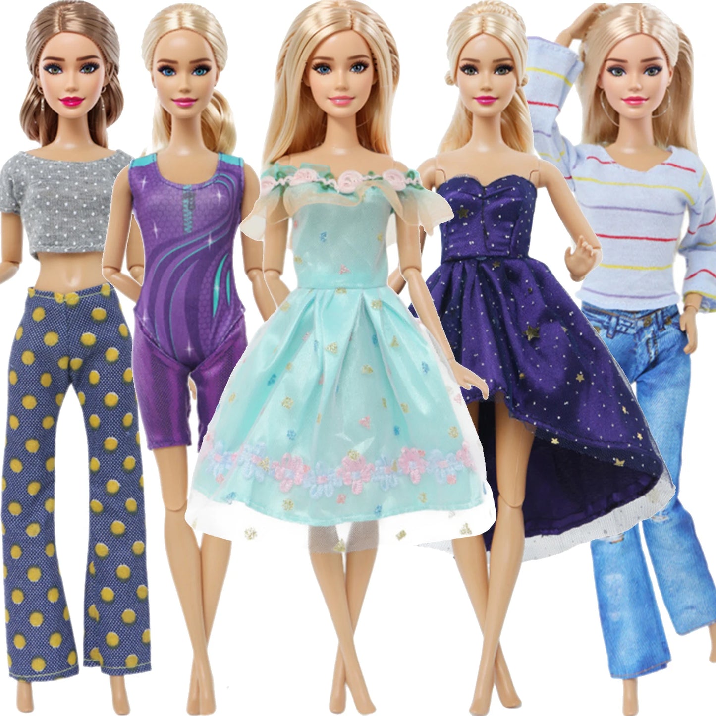 5 ensemble 3 ensemble fait à la main mode Ba poupée Bie tenue tenue décontracté quotidien chemisier chemise gilet bas pantalon jupe vêtements accessoires jouets