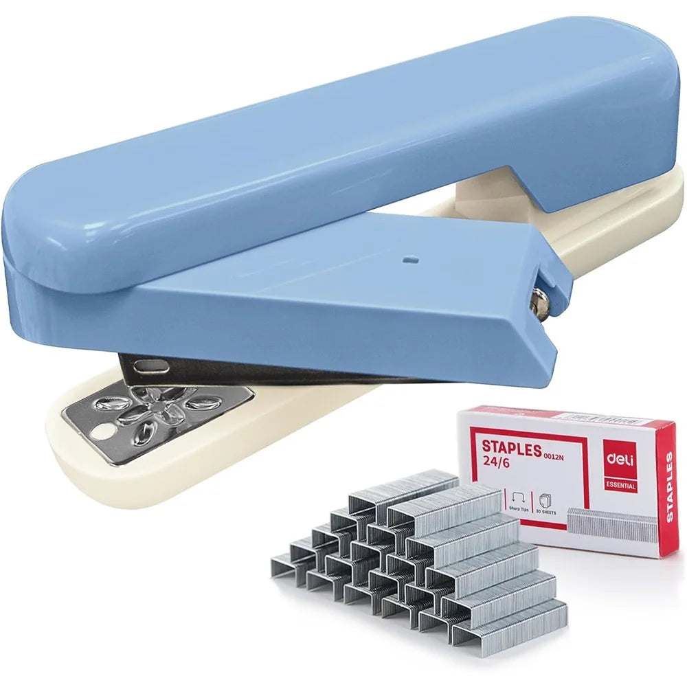 1 ensemble d'agrafeuses de bureau rotatives, capacité de 20 feuilles, Rotation à 360 degrés pour livret ou reliure de livres,