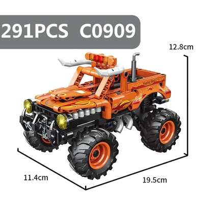 City rib-décennie s de construction Monster Jam, briques techniques, voiture Max-D, camion requin angiToothed, jouets compatibles avec 42134