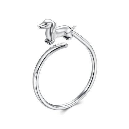 WOSTU-Bagues ajustables en argent regardé 925 pour femme, bijoux originaux empilables, taille ouverte