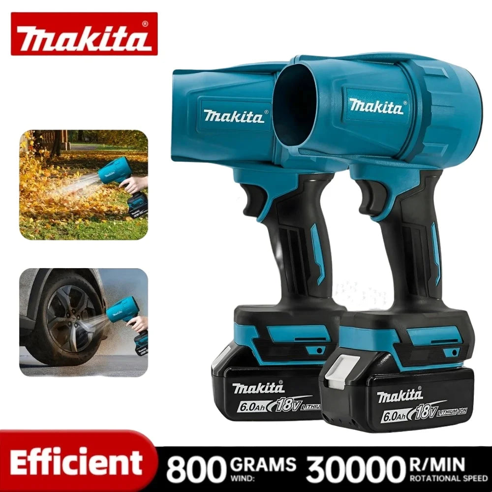 Pour Makita 18V ventilateur violent 30000 tr/min Turbo Jet ventilateur électrique plumeau d'air vitesse du vent Turbo Rechargeable avec nettoyage de voiture léger