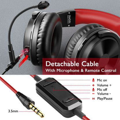 Oneodio 110h casque sans fil Bluetooth 5.2 + casque de jeu filaire 2 en 1