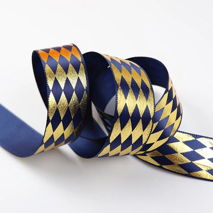 Ruban bronzant pour emballage de fleurs, accessoires de nœuds de cheveux bricolage, décoration de mariage et de Noël, cadeau de ruban, 5 mètres, 25mm