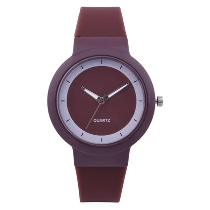Montre-bracelet à quartz analogique pour femme, montres blanches, bracelet en silicone,