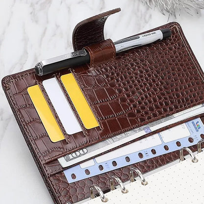 Yiwi – planificateur de poche en cuir véritable,