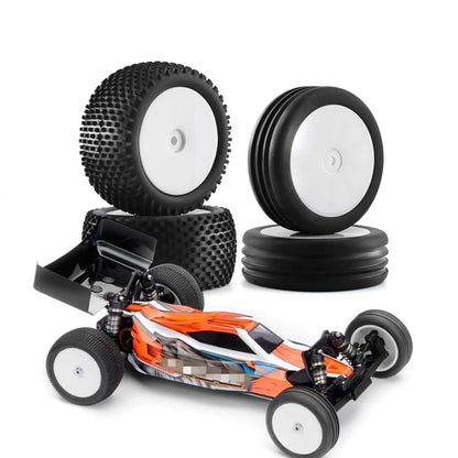 Roue de pneu en caoutchouc pour voiture Buggy tout-terrain RC 82 et 87mm 1/10 2WD, pour XRAY XB2 Serpent SRX2 SRX4 Traxxas Bandit Tekno EB410 Tamiya DT02
