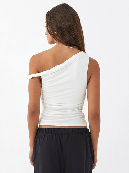 Haut court froncé pour femme, simple, basique, décontracté, précieux, fibre solide, document off initié, culture, éducatif, printemps, été