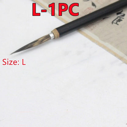 Nouveau 6/3/1PC pinceau de calligraphie chinoise céramique crochet ligne pinceau à peinture Fine stylo belette souris moustaches pierre blaireau cheveux pinceau
