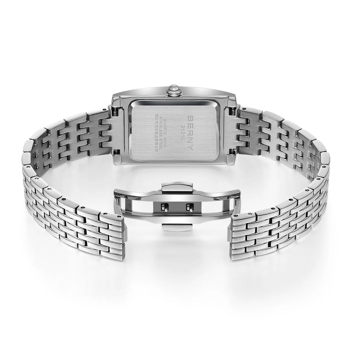 BERNY montre carrée pour femmes Quartz mode dames montre-bracelet saphir luxe chiffre romain Date décontracté Rectangle femmes montres
