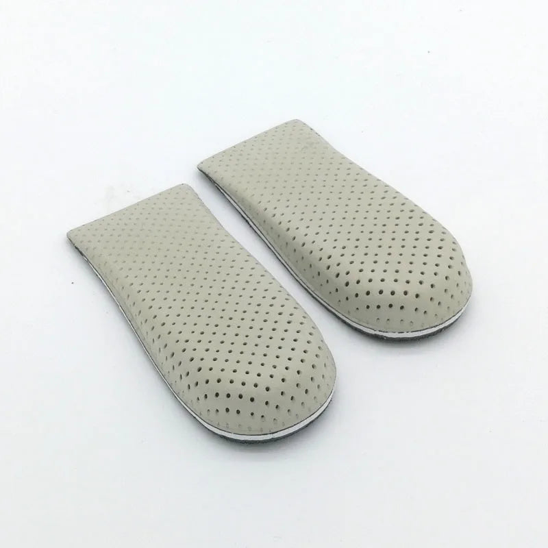 1 paire de semelles intérieures de chaussures respirantes, demi-semelle rehaussée du talon, chaussures de sport, coussin unisexe, semelles intérieures pour augmenter la hauteur de 2 à 4cm