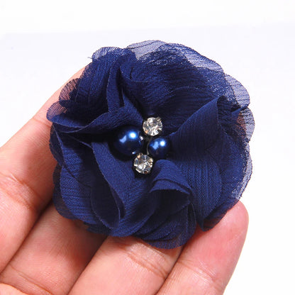 Mini fleurs artificielles en tissu mousseline de soie, 8 pièces, 2 pouces, 35 couleurs, pour Invitation de mariage, décoration de robe