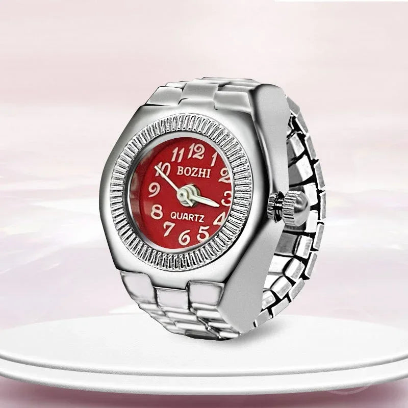 Montre de doigt punk vintage pour hommes et femmes, mini bracelet élastique,