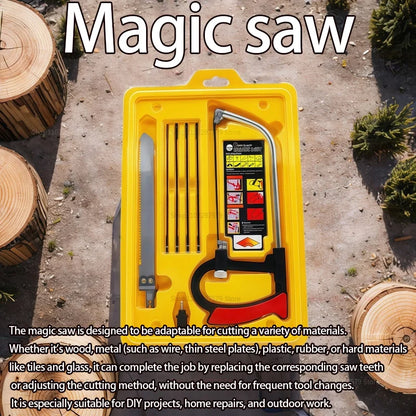 Kit de scie à main polyvalente avec scie à métaux en acier pour métal, bois, verre, Mini ensemble d'outils de bricolage pour l'artisanat et la modélisation du bois