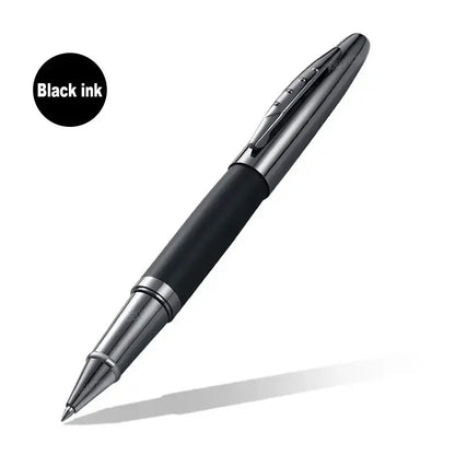 DELVTCH-Stylo gel en métal avec cartouche d'encre noire et bleue,