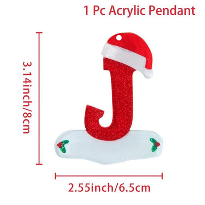 ZQNYCY - Pendentif lettre acrylique sapin de noël